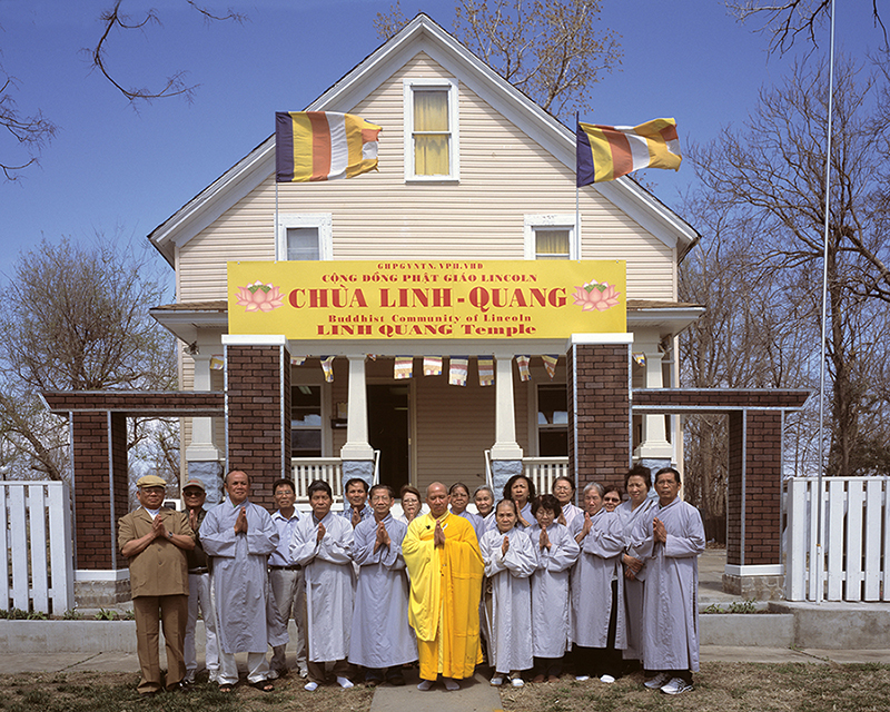 "Buddhist Community of Lincoln (Chua Linh Quang)," 2011, a photograph by Binh Danh.