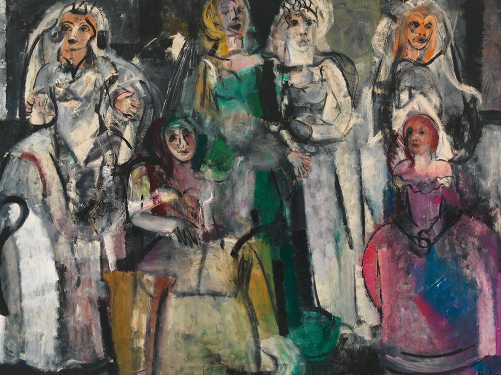 Grace Hartigan's 1954 painting Grand Street Brides from the collection of the Whitney Museum of American Art, New York.