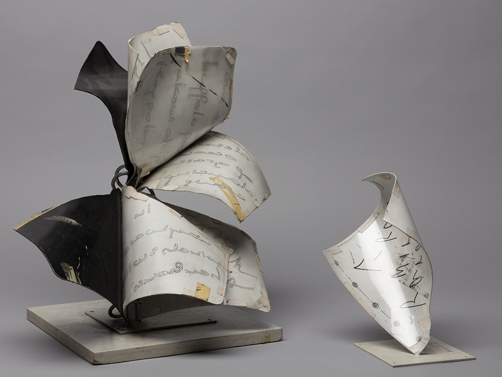 Fabrication model for the sculpture "Torn Notebook."